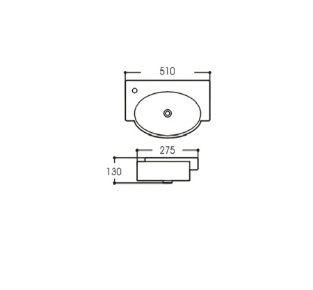 Раковина из сантехнического фарфора Aquatek AQ5329-00 60х40 подвесная цвет белый 1 отверстие под смеситель